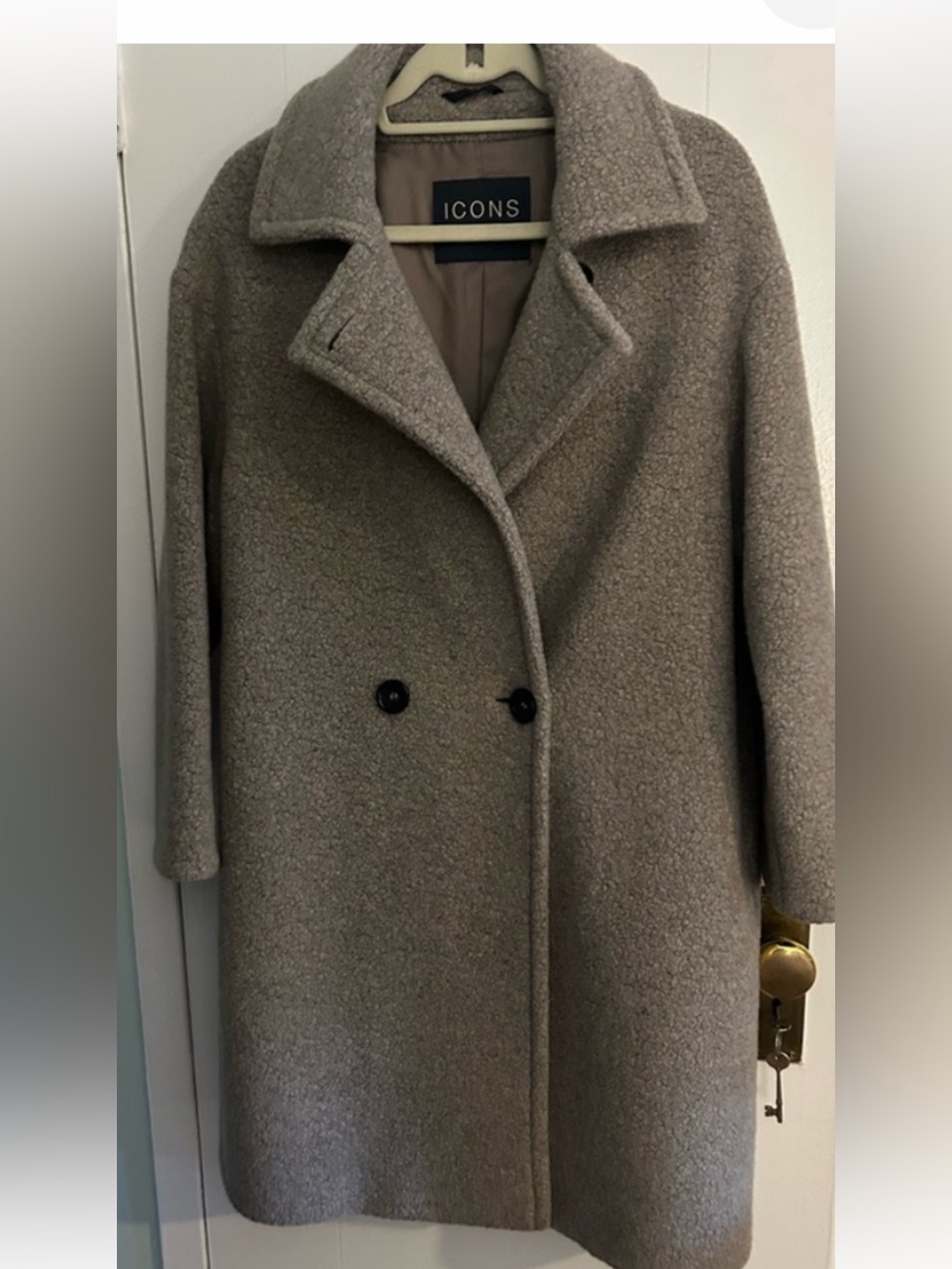 Cinzia Rocca ICONS Double-Breasted BOUCLE Coat with notch collar